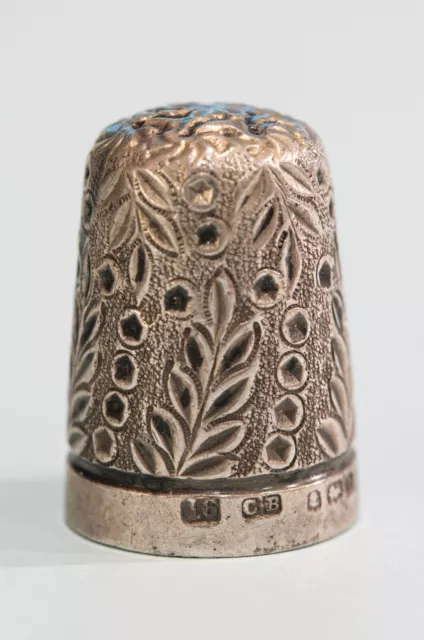 Antique English Silver Thimble 1901 Christopher Buckton