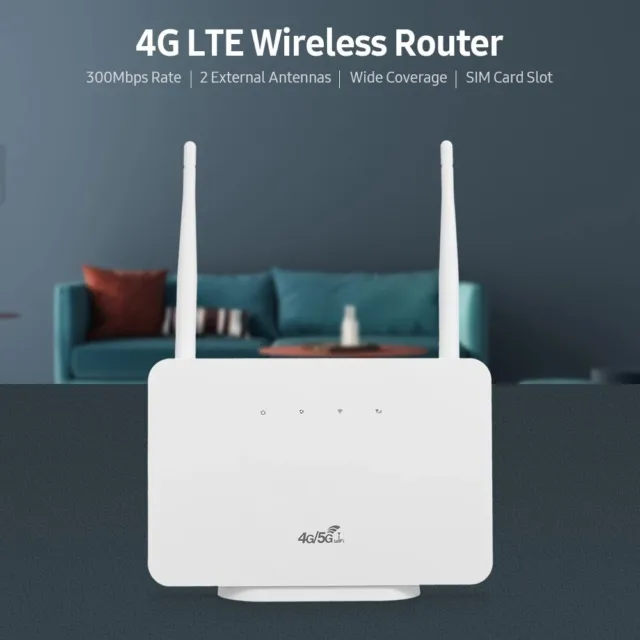 4G LTE Wireless Router Modem RJ45 LAN WAN External Antenna With Sim Card Slot