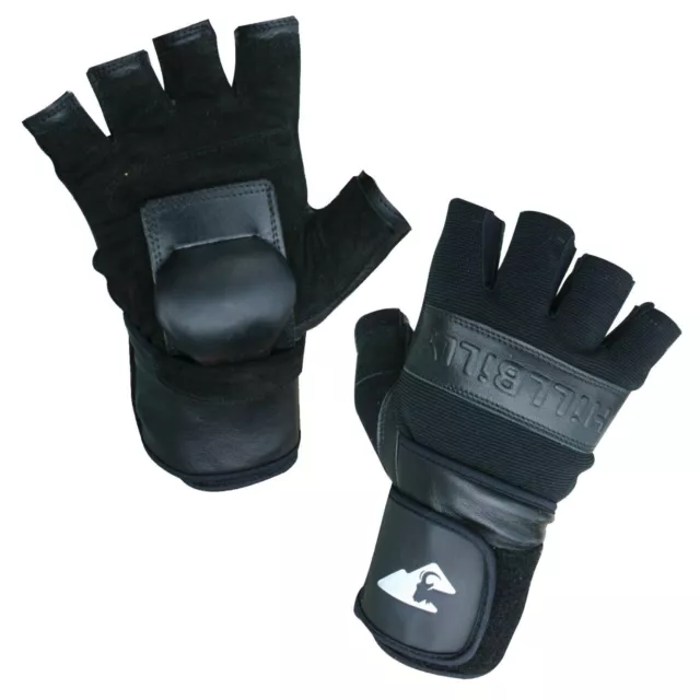Hillbilly Wrist Guard Gloves - Half Finger Medium