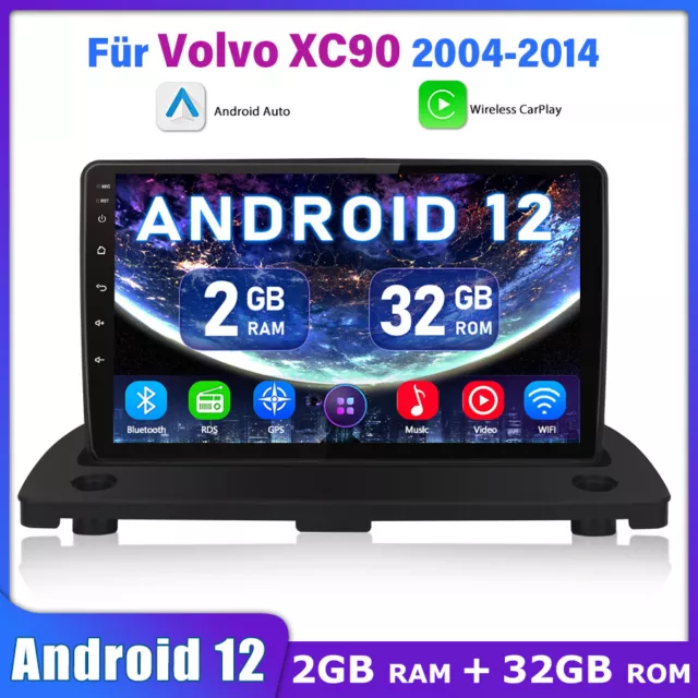9''Android 12 Autoradio Für Volvo XC90 2004-2014 GPS Navi WIFI DAB Carplay 2+32G