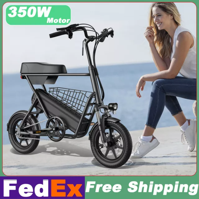 Electric Bike 26inch Commuter Bicycle 350W Adult City E-bike 36V 10.2AH  Battery