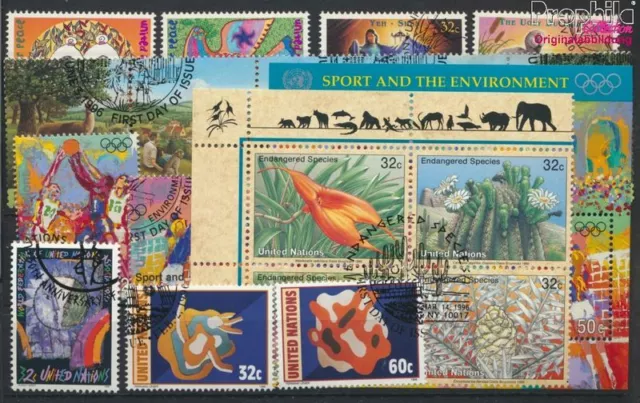 Briefmarken UNO - New York 1996 Mi 704-721 Jahrgang 1996 komplett gest (10049240