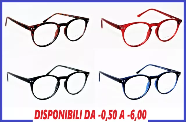 OCCHIALI NON GRADUATI retro donna uomo finti da vista unisex con lenti  tonde EUR 12,99 - PicClick IT