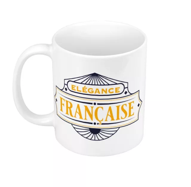 Tasse Céramique Mug Elégance Française Style Art Deco Luxueu Retro 30's Chic