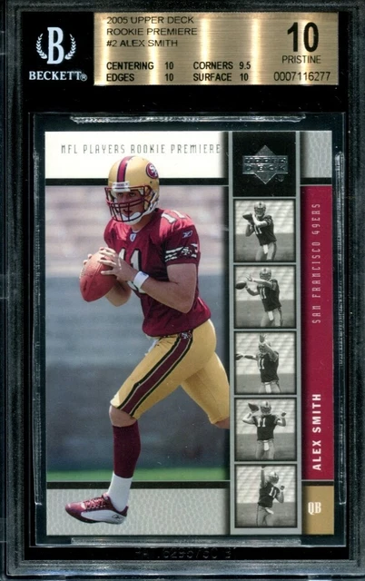 2005 Upper Deck Rookie Premiere Alex Smith #2 RC BGS 10 Pristine