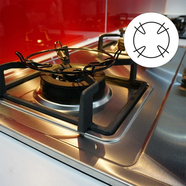 Support Wok En Fonte Pour Cuisinière à Gaz - Diamètre ~18.4cm - Stabilise Casseroles - Diffusion Chaleur Uniforme - 5