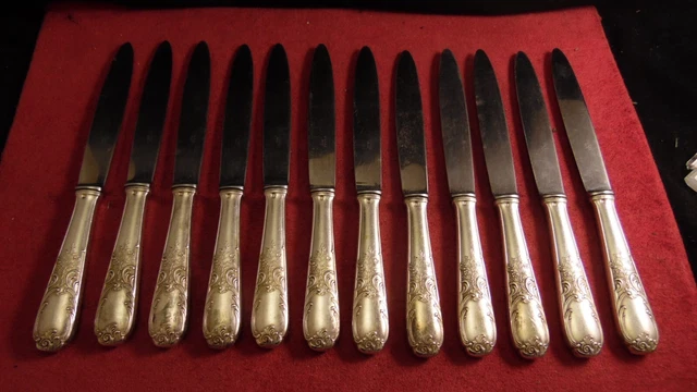 Ensemble De 6 Couteaux De Table Louis XV Argentés - Occasion