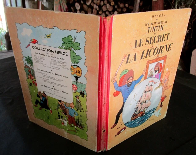 RARE ALBUM BD de Tintin Le secret de la Licorne par Hergé, verso B 11