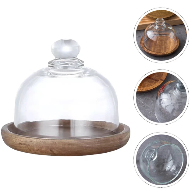 EDG - ENZO DE GASPERI Pot en Verre avec Couvercle sur Pied, Bonbonniere en Verre, Pot De Bonbons en Verre, Bocal Décoratif Shabby Chic et Romantique