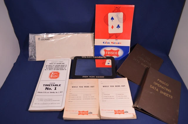 Vintage Railroad Memorabilia,Frisco Notepads,Union Pacific,Kansas City Southern