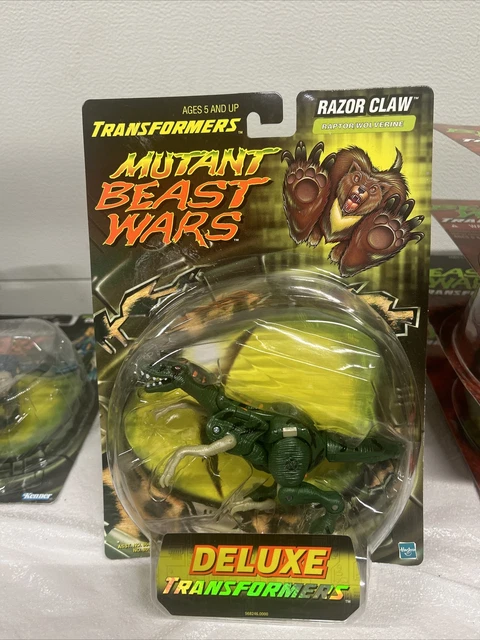 HASBRO DELUXE TRANSFORMERS Mutant Beast Wars Razor Claw Raptor ...