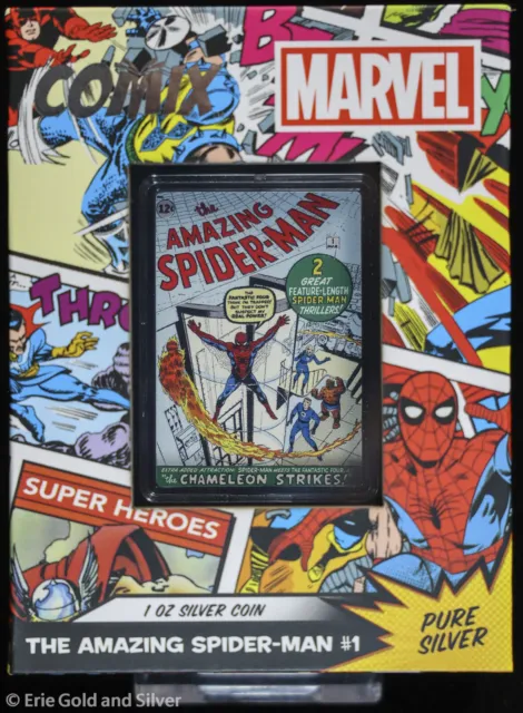 2024 $2 Niue Marvel The Amazing Spider-Man #1 Comix 1oz Silver Proof Coin in OGP