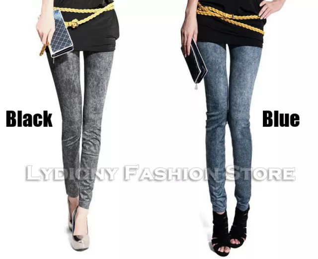 Trendy Women Skinny Slim Jeans/Denim Look Leggings Jeggings Stretch Tight Pants