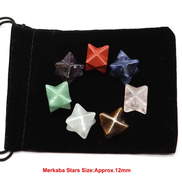 7 Chakra Point Natural Stone Healing Crystals Reiki Gemstones Minerals Gift Box
