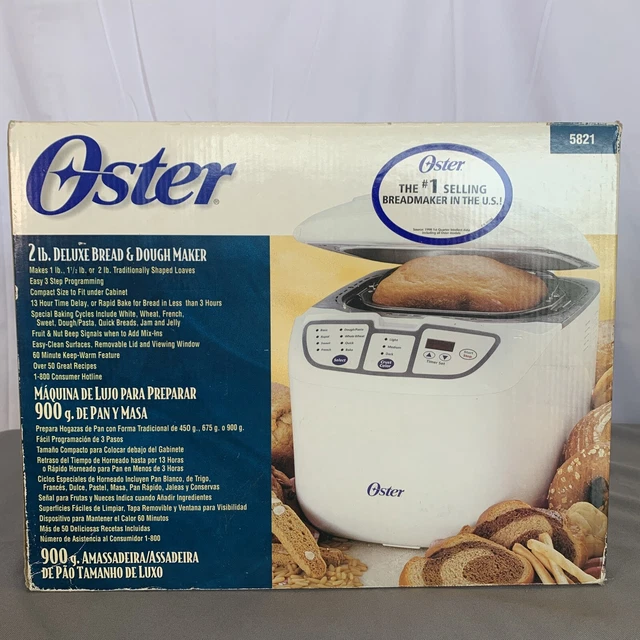 OSTER 2LB. DELUXE 2 LB. Bread & Dough Maker Model 5821 Breadmaker Brand