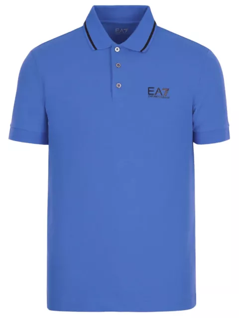 Emporio Armani Ea7 8Npf06 Pj04Z Polo Maglia A Mezze Maniche Bottoni 1538 Cobalt