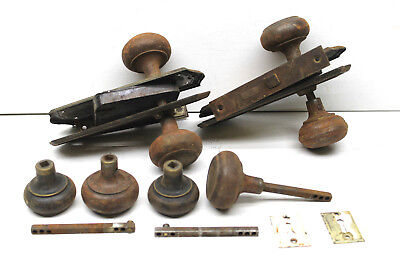 Antique Door Knobs+Sargent Locks Restoration Metal Hardware Parts+Face Plates