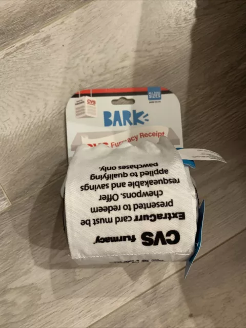 bark Box cvs furmacy receipt squeeze dog toy Squeaker