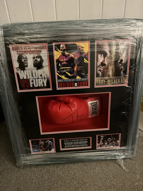 Tyson Fury Signed Glove display - Fury V Wilder trilogy Display