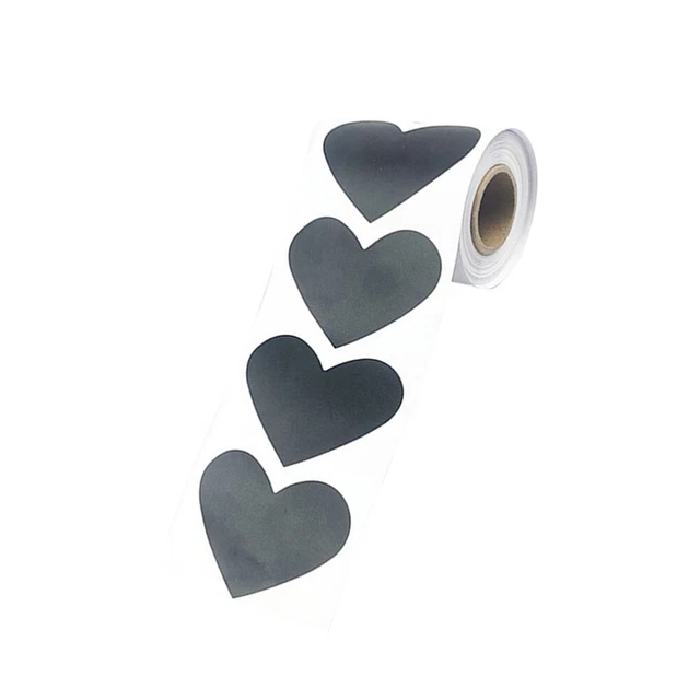 black heart crafting stickers Herzförmig Taschensiegelaufkleber Aufkleber-Etiket
