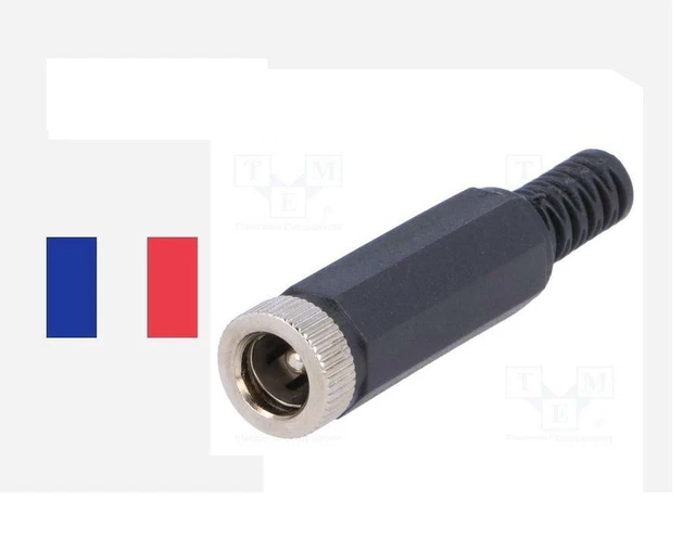10 Connecteurs DC Jack 5.5x2.1mm Mâle & Femelle - Pour Alimentation 12V/24V - 3ft