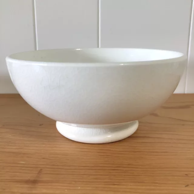Antique Vintage White Ironstone Bowl, Footed Bowl White Granite W.S. George 1878