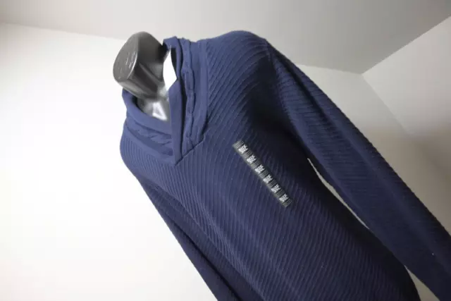 Sean John Shawl Neck Sweater Knitted Dark Blue Long Sleeve Mens Size 3XL NWT 2