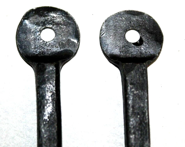 2 HAND FORGED 5" WROUGHT IRON BLACKSMITH HOOK Kitchen Rack Wall Key Hanger #1 2