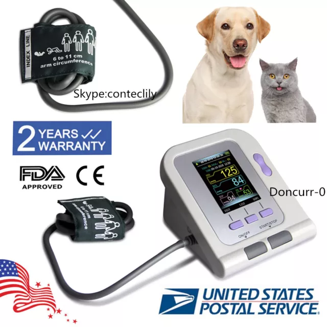 Animal FDA CONTEC08A-VET Veterinary Digital Blood Pressure Monitor,NIBP Machine