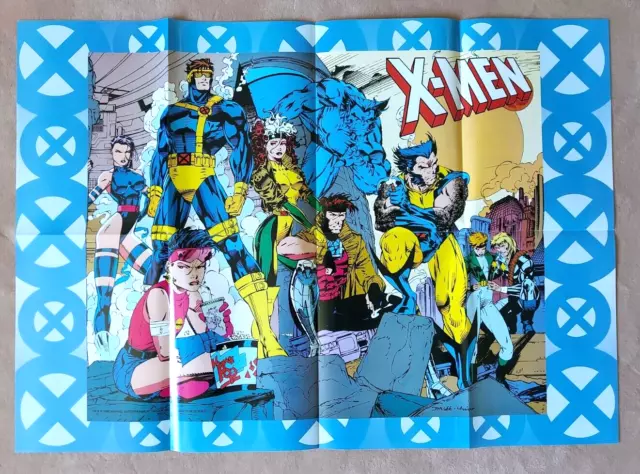 Riesengroßes Beilagen Poster aus dem Marvel Comics X-MEN Nr. 1 (Gruppe X) / Z1