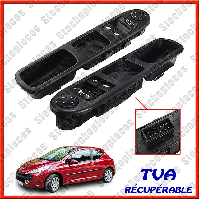 Bouton commande de lève-vitre de voiture, interrupteur commande leve vitre  électrique pour Peugeot 207 2006 2007 2008 2009 2010 6554.QC