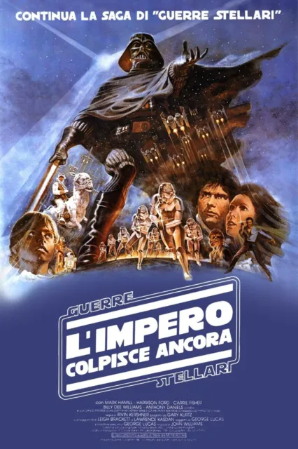 Star Wars - L'impero Colpisce Ancora Film 1980 Poster Locandina 45X32Cm Cinema