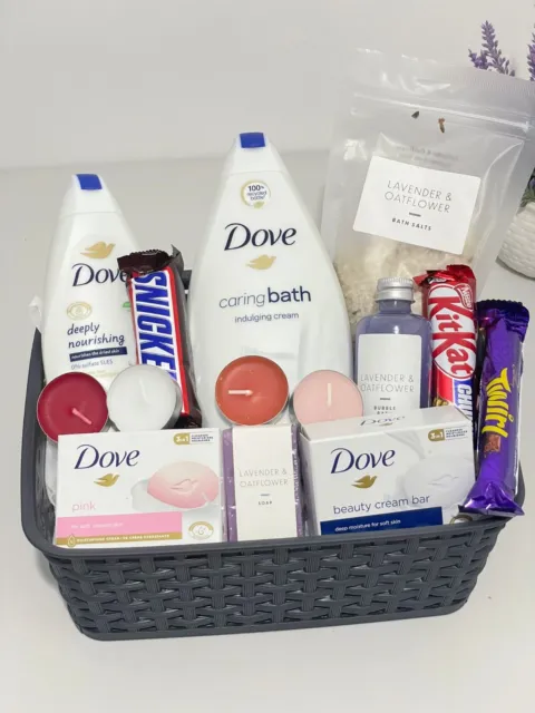 Ladies Luxury Dove Toiletries Gift  Basket Set Pamper Hamper For Her friend mum