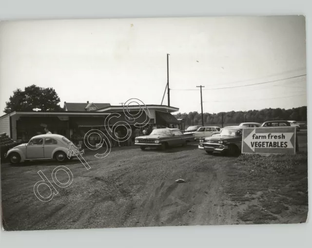 VTG 1960s FARMERS MARKET Staten Island New York City Press Photo PIX