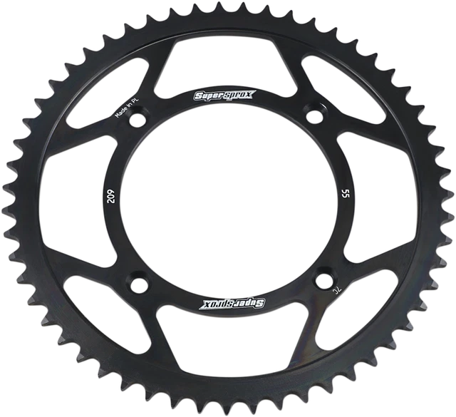 Supersprox Rear Steel Sprocket 55T Black RFE-209-55-BLK