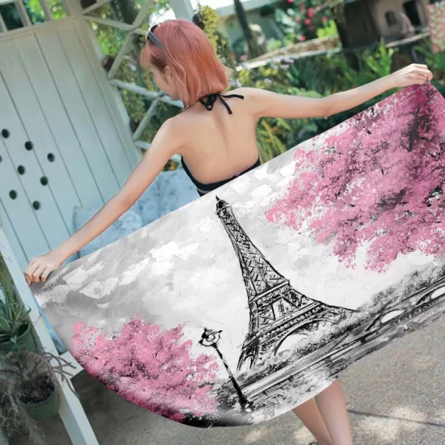 Scenery London Big Ben Paris Eiffel Tower Rome Colosseum Swim Beach Towel Gift