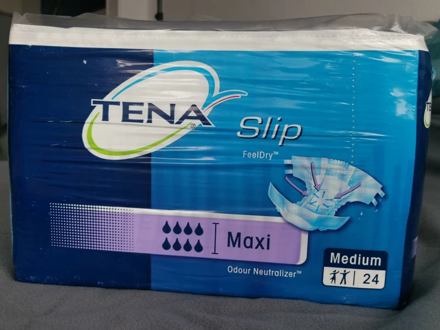 NRS Healthcare Tena Slip All-in-One Pads Maxi Medium With ConfioAir - Pack Of 24 (Eligible For VAT Relief In The UK