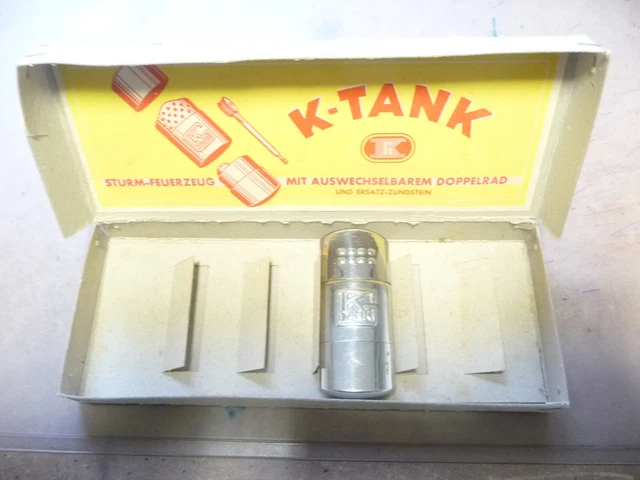 Vintage German K Tank Lighter & Carton