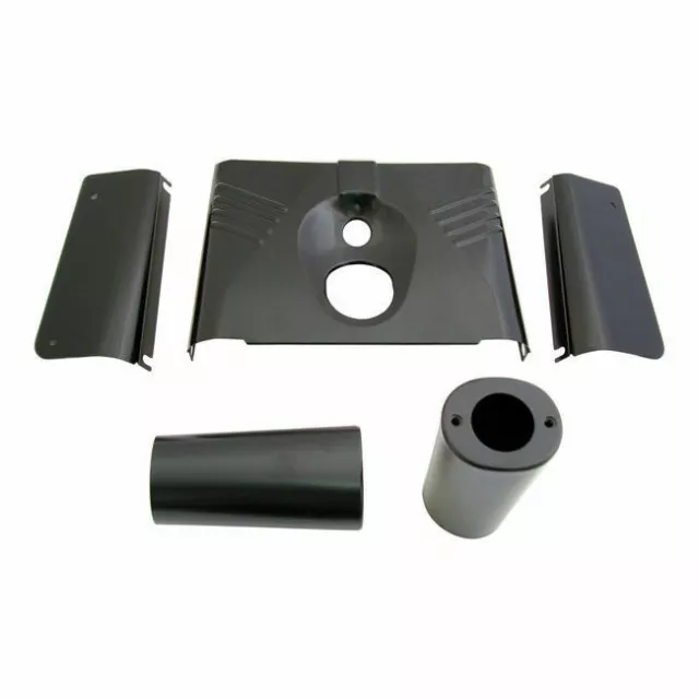 Gabel Cover Kit Fork Panel Kit 5-teilig Schwarz, f. Harley - Davidson FLST 86-17