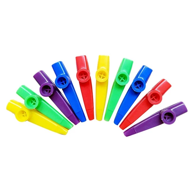 2X(Plastic Kazoos Musical Instruments with Kazoo Flute Diaphragms for Gift,8839