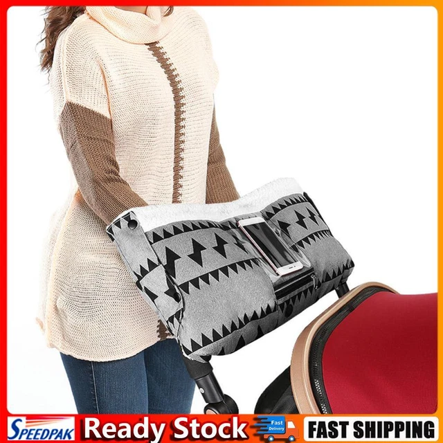 Stroller Buggy Pram Gloves Windproof Pushchair Cart Hand Muff Glove with Pocket