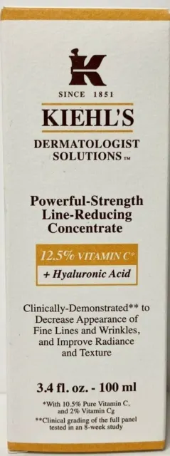 Kiehl's Powerful Strength Line Reducing Concentrate 12.5%  3.4oz / 100mL NEW