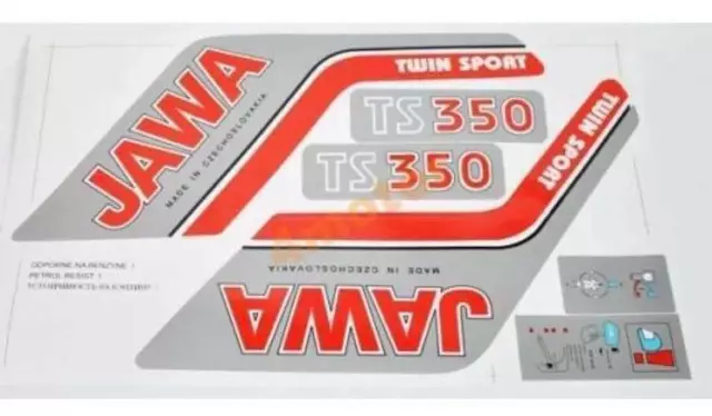 Jawa Ts 350 Twin Sport Decal Graphic Stickers Set