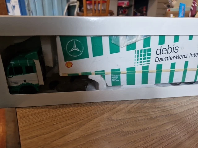 Miniature Eligor 1/43 - Camion Porte-voitures Mercedes Benz - Vert Et Blanc