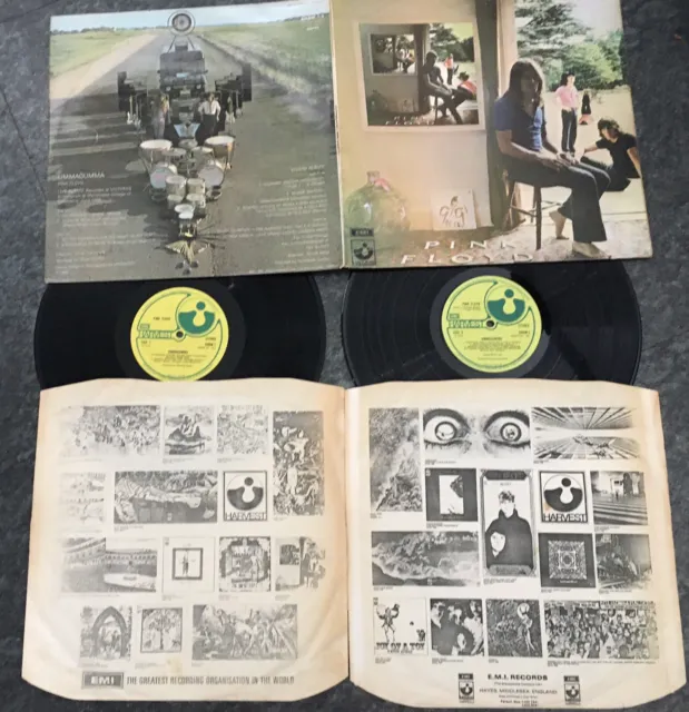 Pink Floyd Double Lp:"Ummagumma".1971 Harvest+1 Emi Box+Gramophone Co.rim Text.