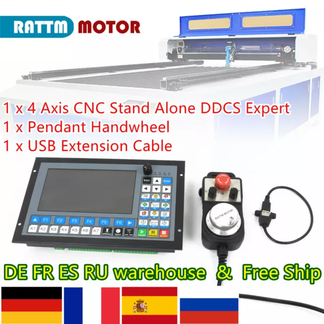 【EU/RUS】DDCS Expert PLC 4 Axis Off-line Stand Alone Motion Controller+Hand Wheel