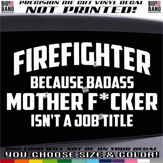 Firefighter Vinyl Decal Sticker SUV Car Truck RV Window Body Occupation Job USA