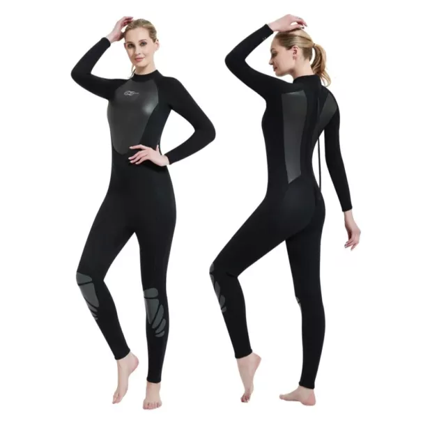 Women's Long Sleeve Full Length Neoprene Wetsuit 3 MM Swimming Diving AONYIYI XL