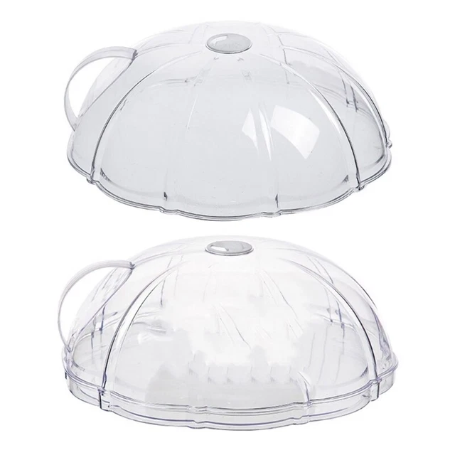 Microwave Splatter Cover With Steaming Vent Anti-Splatter Lid Dishwasher Safe