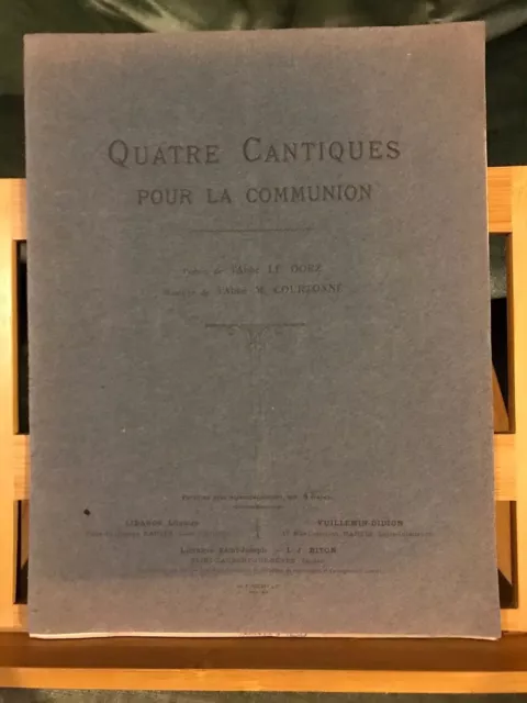Le Dorz / Courtonne 4 cantiques pour la communion partition chant et orgue